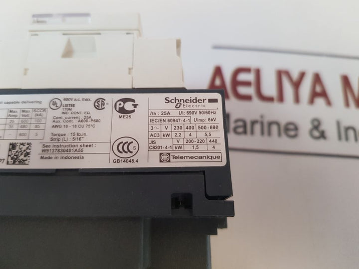 SchneiderTelemecanique Lc1D09P7 Contactor 230V Free Shipping By Express