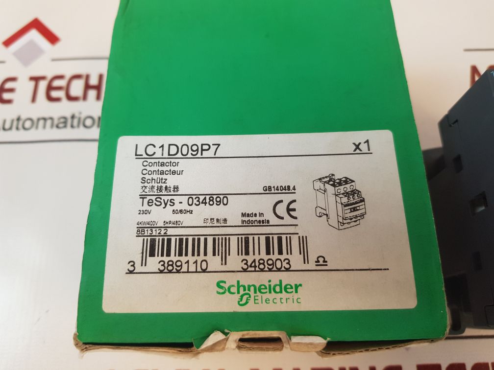 SchneiderTelemecanique Lc1D09P7 Contactor 230V Free Shipping By Express