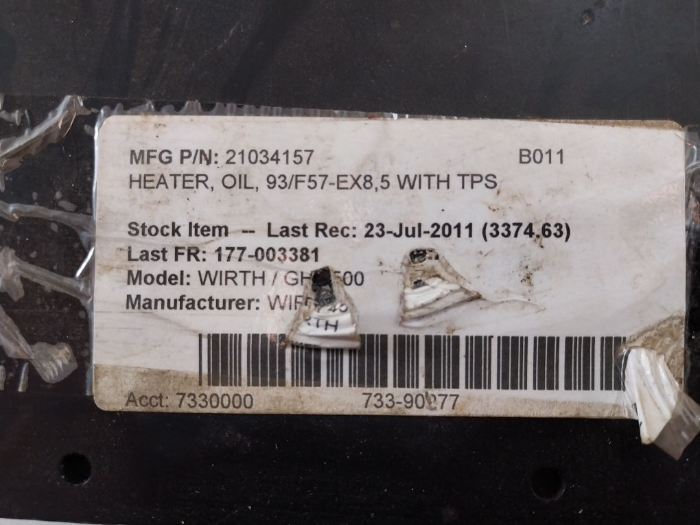 Schniewindt 2392-692-0 Oil Heater Ptb 03 Atex 1038 X