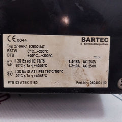 Schniewindt 2392-692-0 Oil Heater Ptb 03 Atex 1038 X