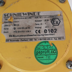 Schniewindt 2392-692-0 Oil Heater Ptb 03 Atex 1038 X