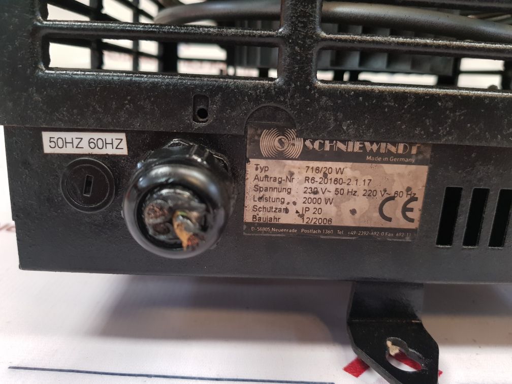 Schniewindt 716/20 W Crane Heating Oven