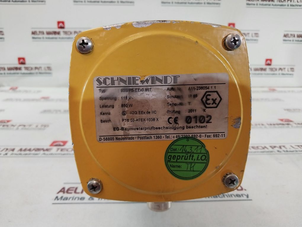 Schniewindt 93S/Fs-eex0,85T Flange Type Heater