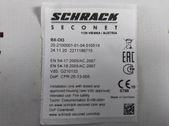 Schrack Bx-oi3 Input Output Control Module Free Shipping