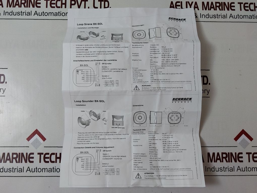 Schrack Seconet Bx-sol-r Loop Sounder