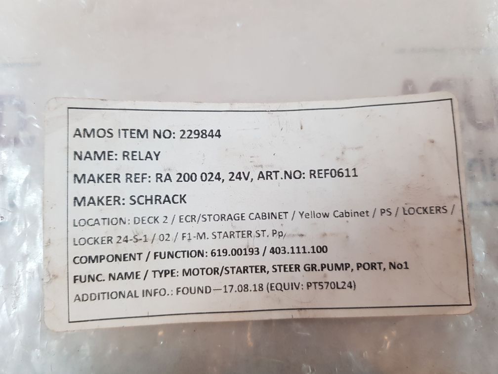 Set Of 11X Schrack Pt570L24 Relay
