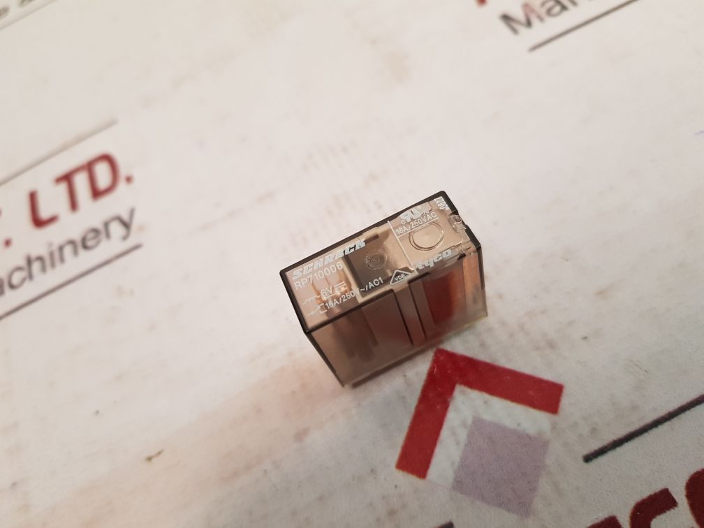 Set Of 4X Schrack Rp710006 Power Relay 6V Dc 16A