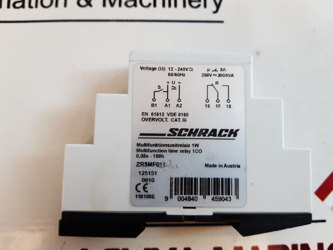 Schrack Zr5Mf011 Multifunction Time Relay 12-240V~