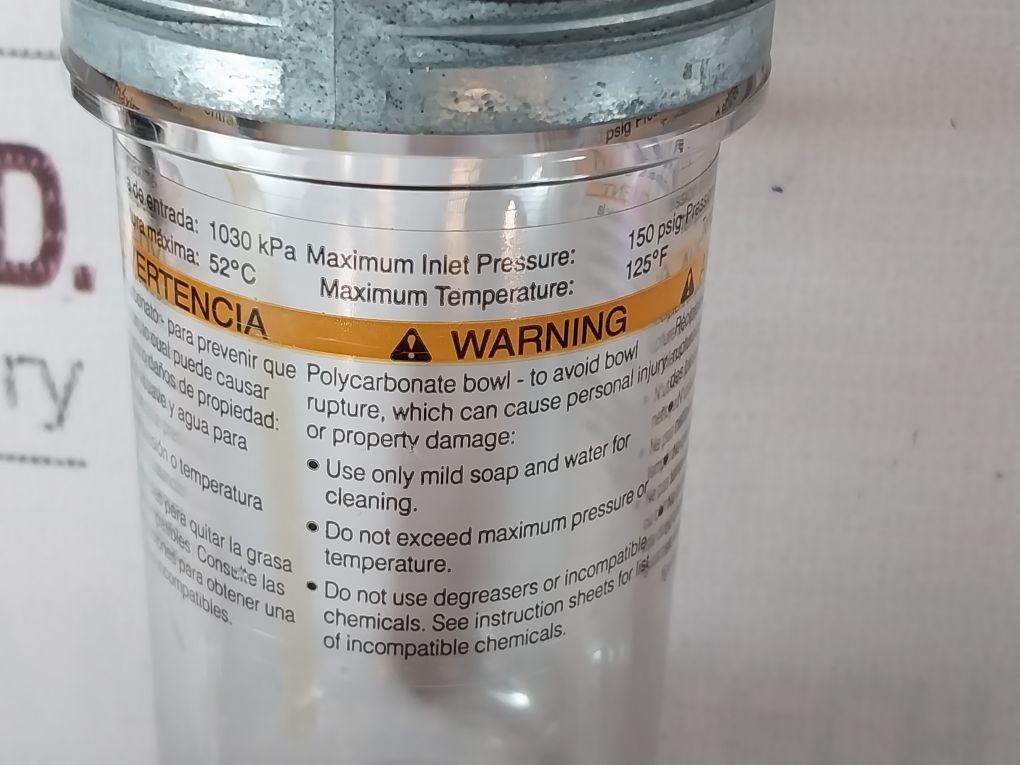 Schrader Bellows Fb3 Lubricator 06L11Besb 1030 Kpa 125 F