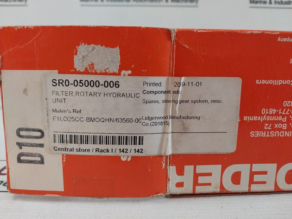Schroeder D10 Filter Element Sr0-05000-006