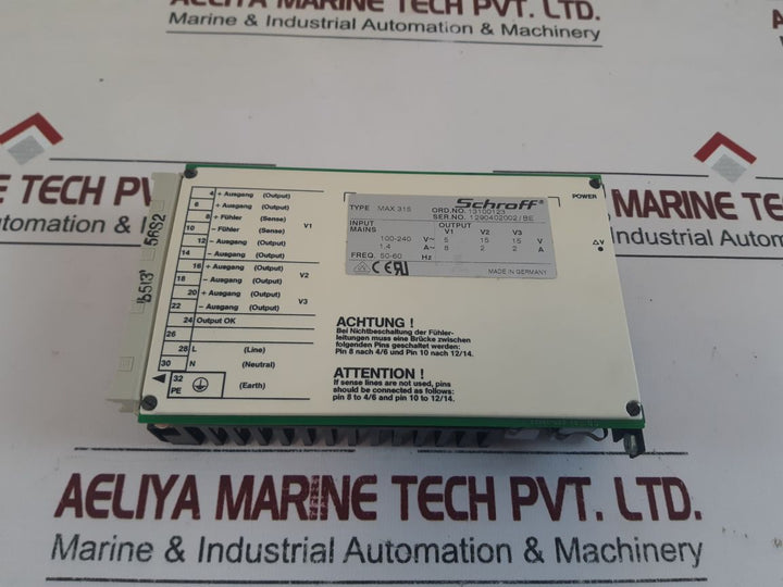 Schroff Max 315 Power Supply 13100123