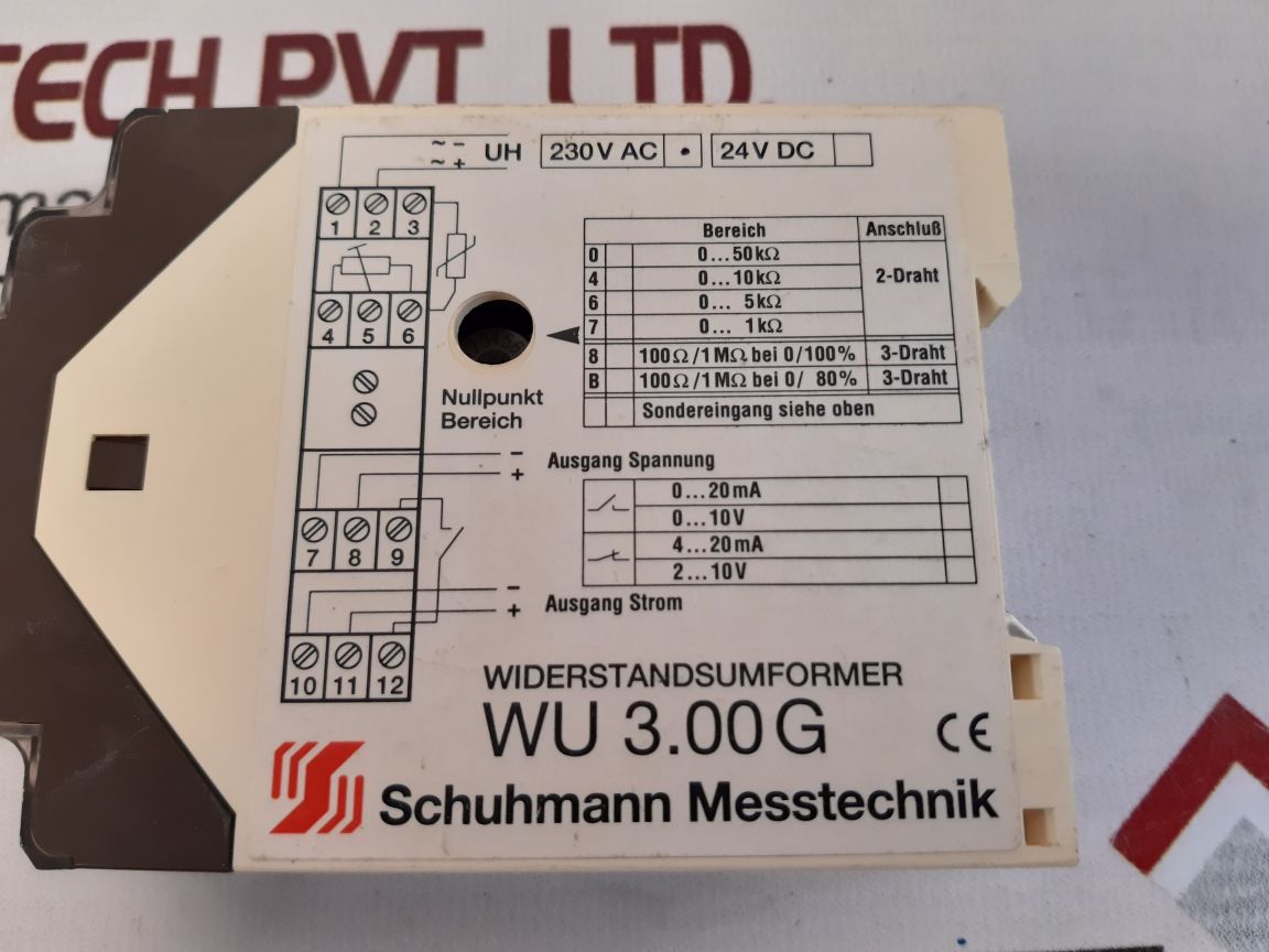 Schuhmann Messtechnik Wu 3.00G Resistance Measuring Transducer