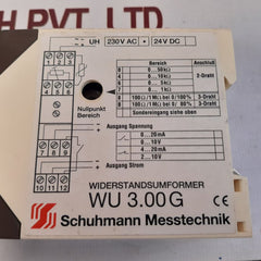 Schuhmann Messtechnik Wu 3.00G Resistance Measuring Transducer