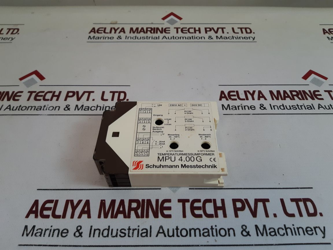 Schuhmann Mpu 4.00 G Temperature Measuring Transducer