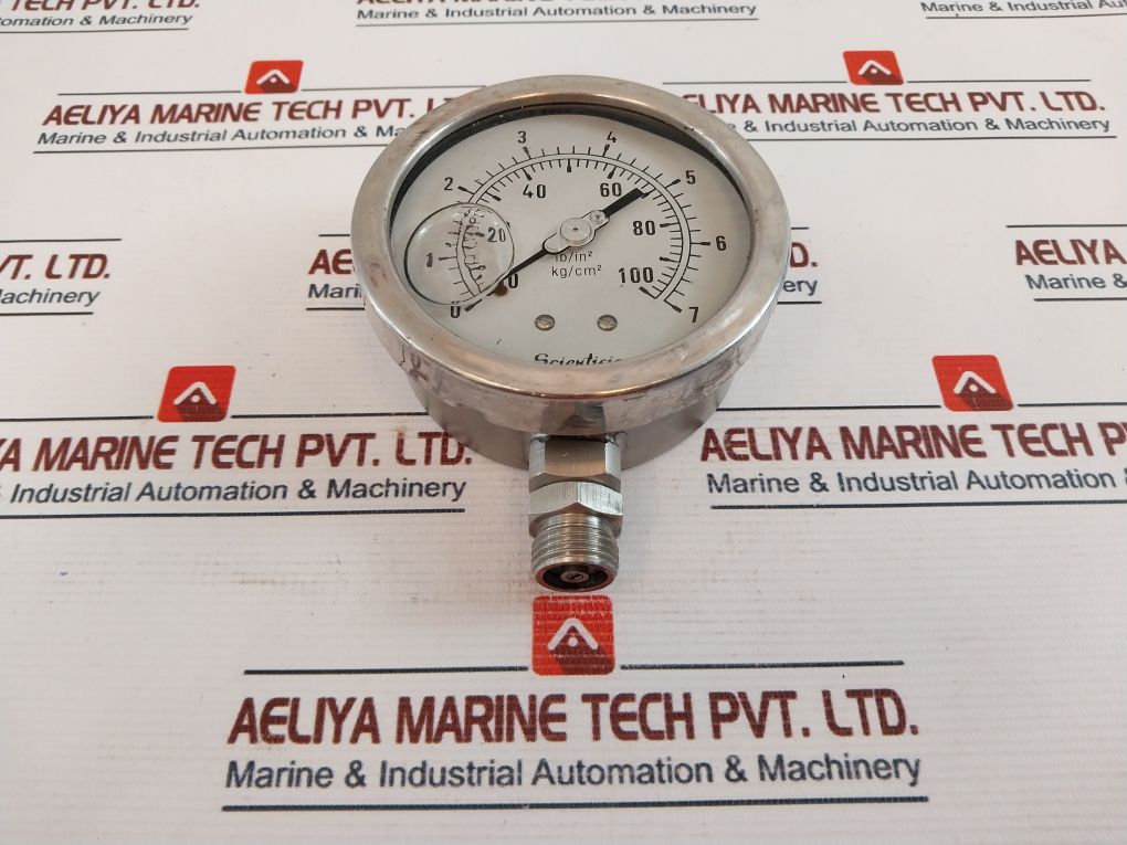Scientific 0-100 Lb/In2 Pressure Gauge 0-7 Kg/Cm2