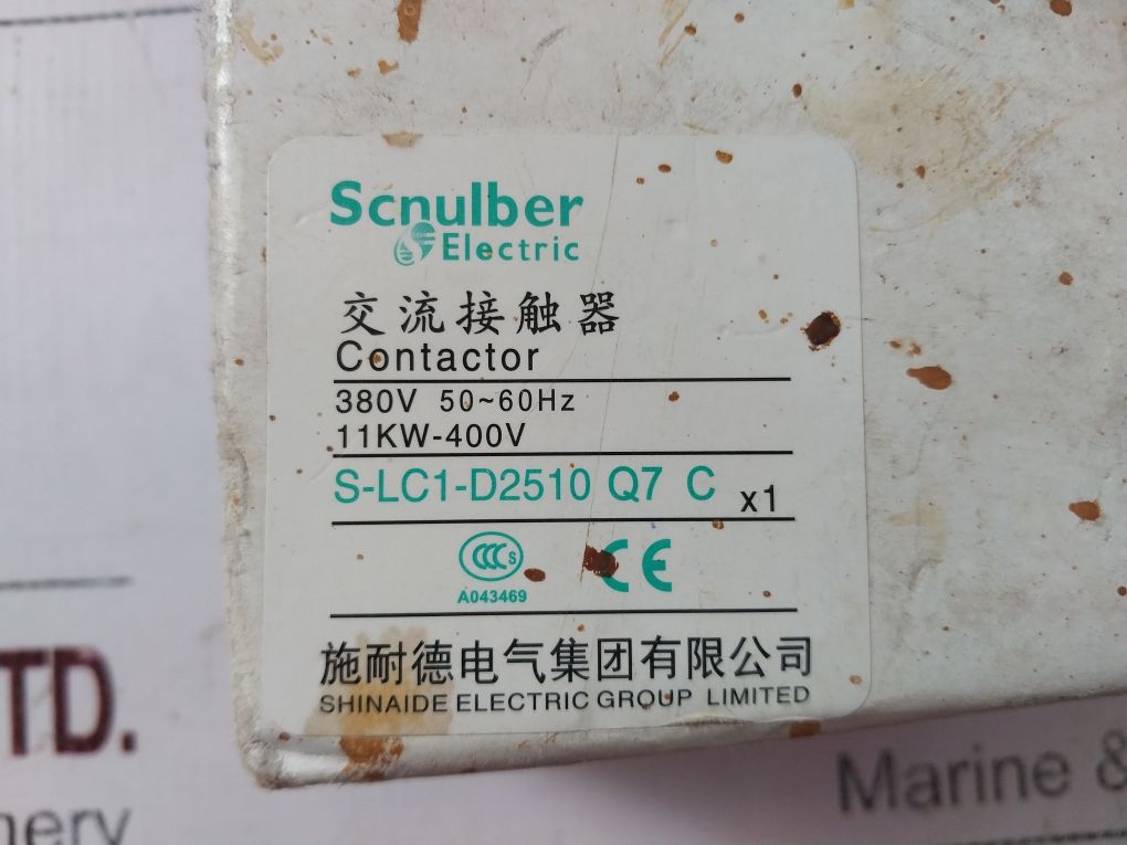 Scnulber Electric S-lc1 D25 10 Contactor S-lc1-d25…C