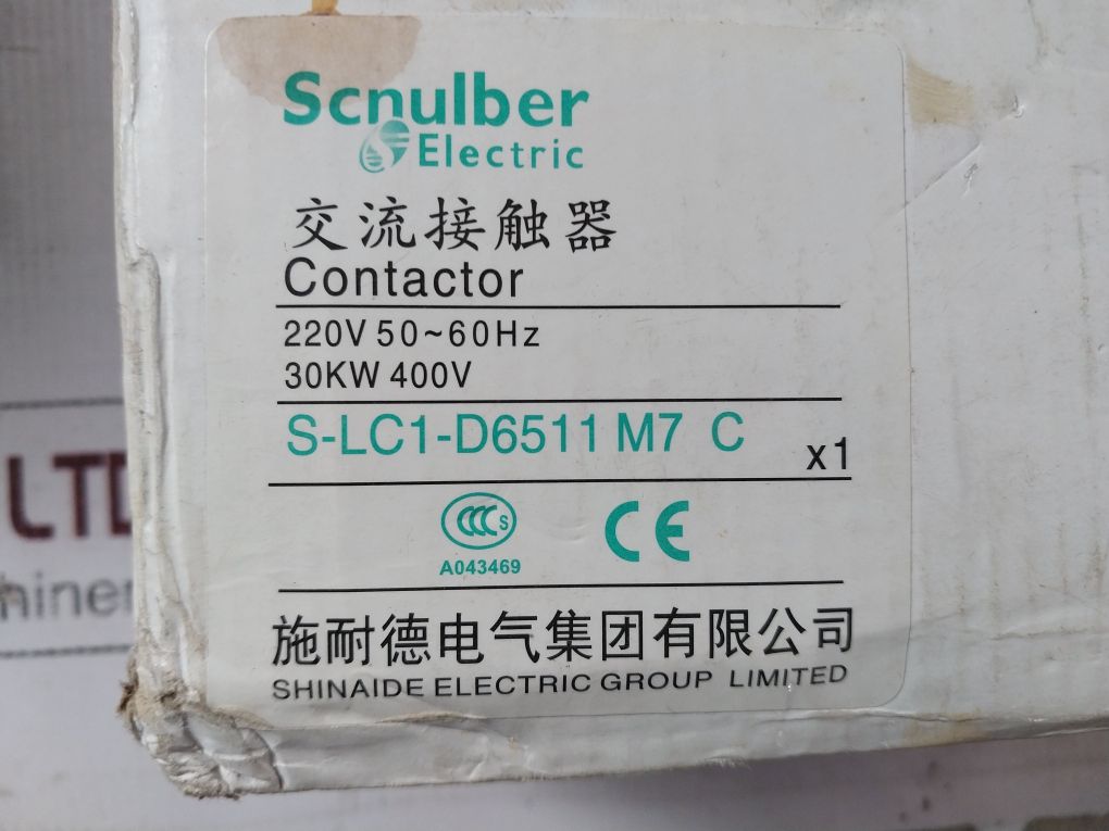 Scnulber S-lc1-d6511 Contactor S-lc1-d65...C 30Kw 400V