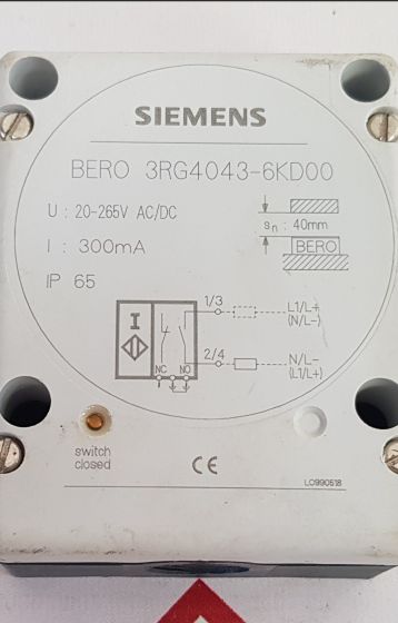 Siemens bero 3rg4043-6kd00 inductive proximity switch