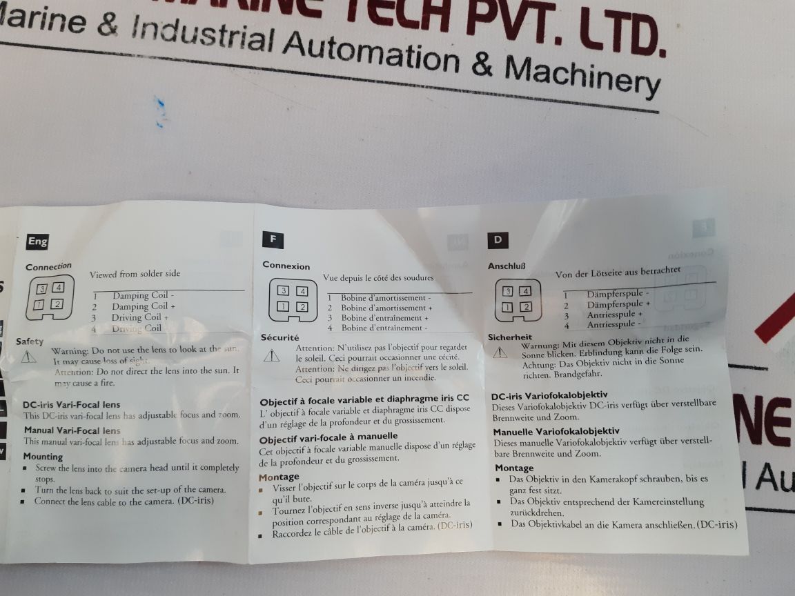 Scv Dc Ir F1.2 Cs-mount Vari-focus Lenses 13” 3.0-8Mm
