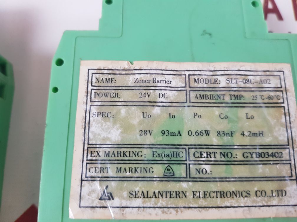 Sealantern Slt-08C-a02 Zener BarrierSafety Barrier
