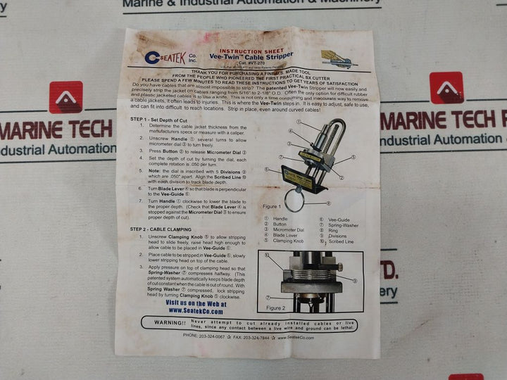 Seatek Vt-270 Vee-twin Precision Cable Stripper