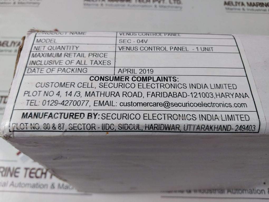 Securico Sec-04V Venus Control Panel With Key Pad