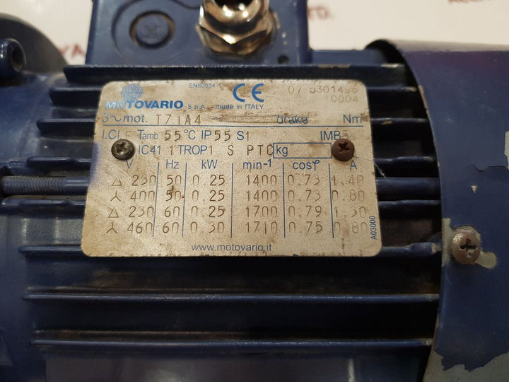 Seepex Atlas Incinerators Rf 40/2 Geared Motor Pump