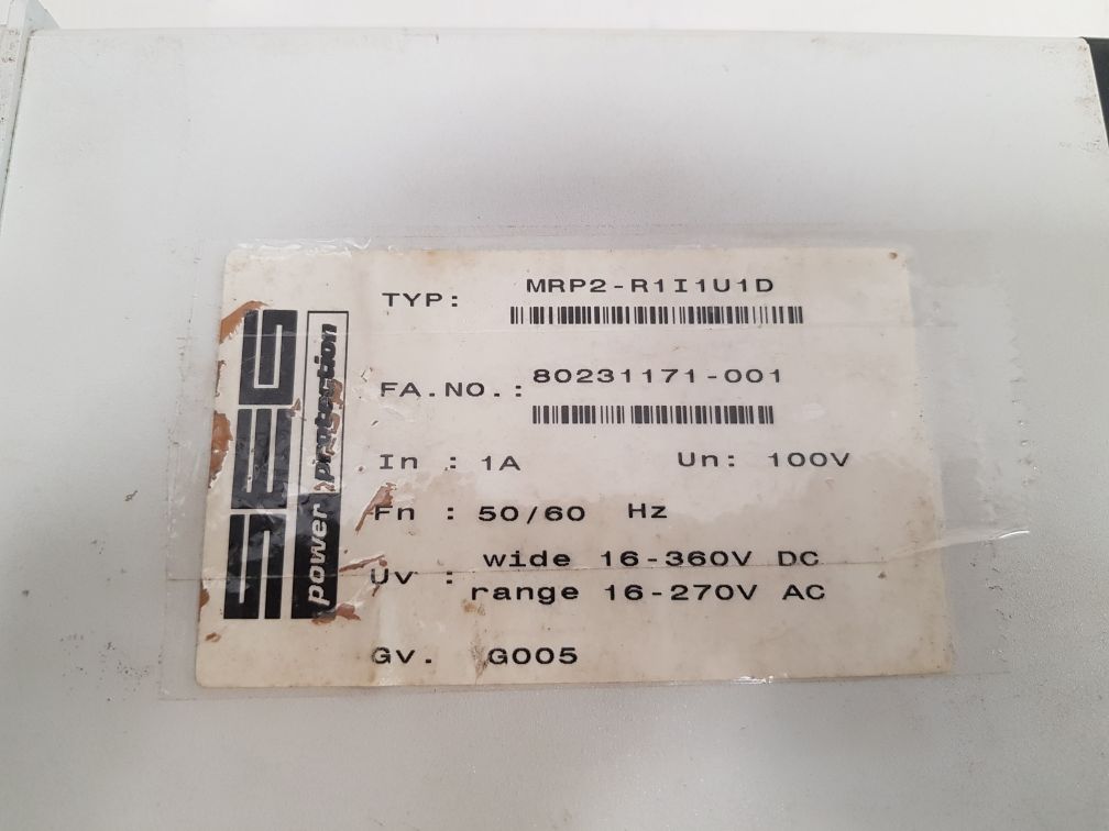 Seg Mrp2-r1I1U1D Power Protection