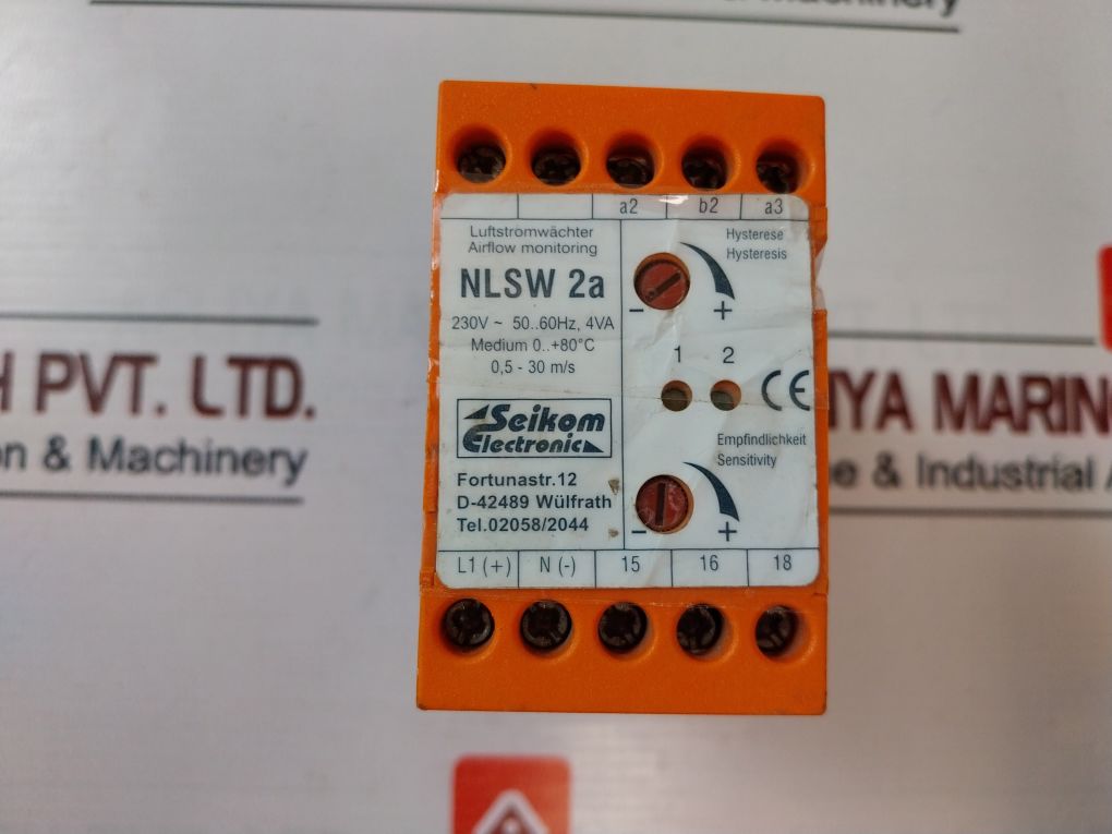 Seikom Electronic Nlsw 2A Airflow Monitor 230V 50-60Hz 4Va