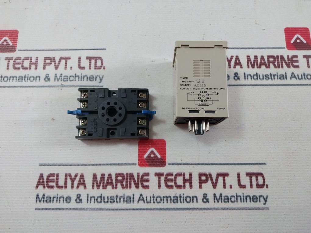 Seil Electron S48-c2 Timer With Base 5A 250Vac