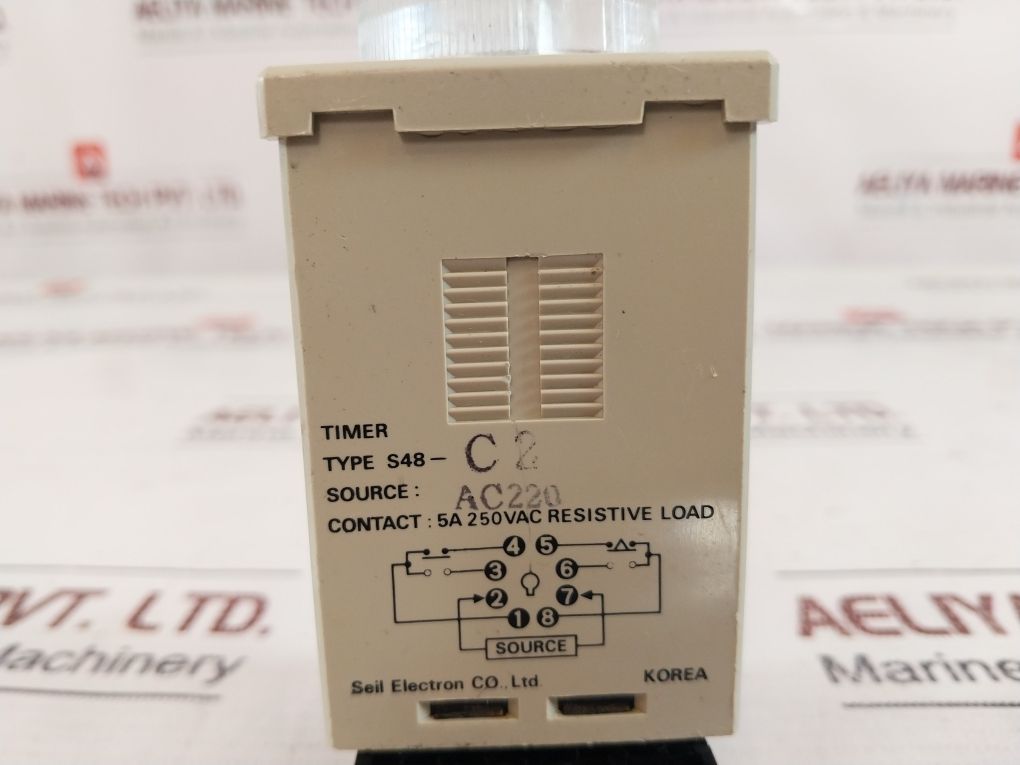 Seil Electron S48-c2 Timer With Base 5A 250 Vac