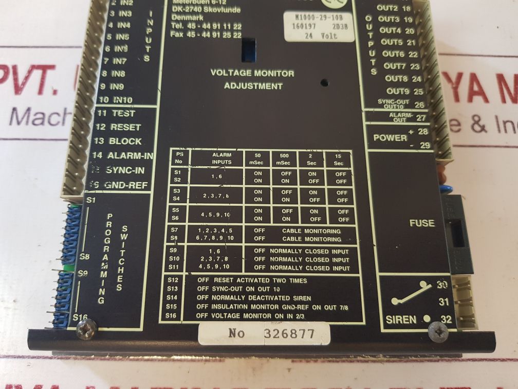 Selco M1000-29-10B Alaram Annunciator/Monitor 24 Volt 326877