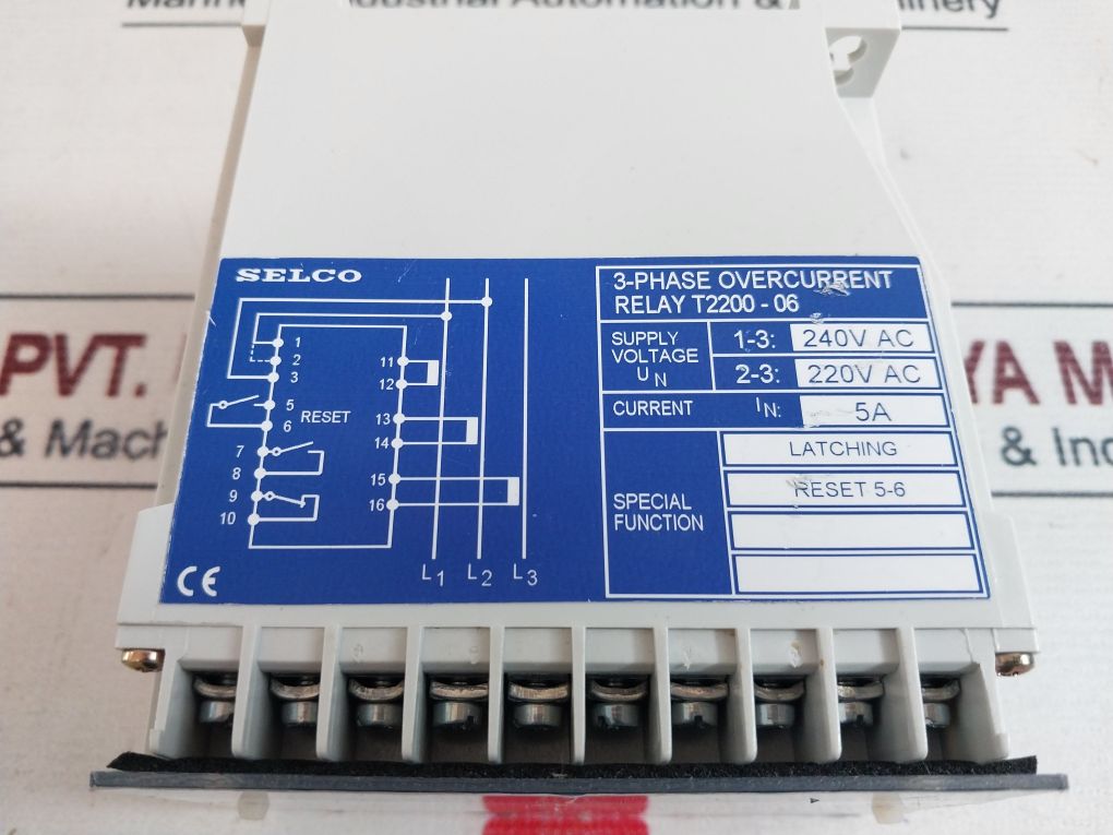 Selco T2200-06 3-phase Over-current Relay 220V Ac