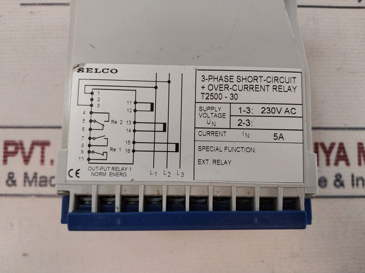 Selco T2500-30 3 Phase Short Circuit Current Relay