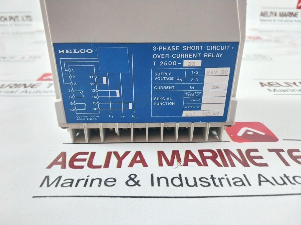 Selco T2500-33 3-phase Short-circuit + Over-current Relay T2500-33