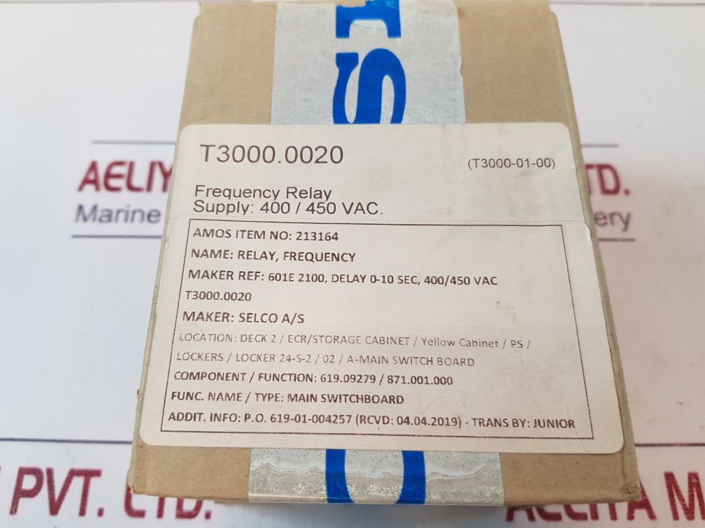Selco t3000.0020 frequency relay