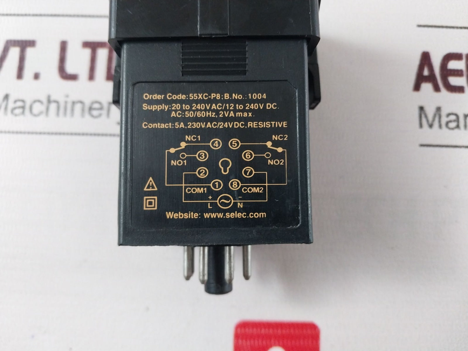 Selec 55Xc-p8 Panel Mounted Timer 240V Ac 50/60Hz
