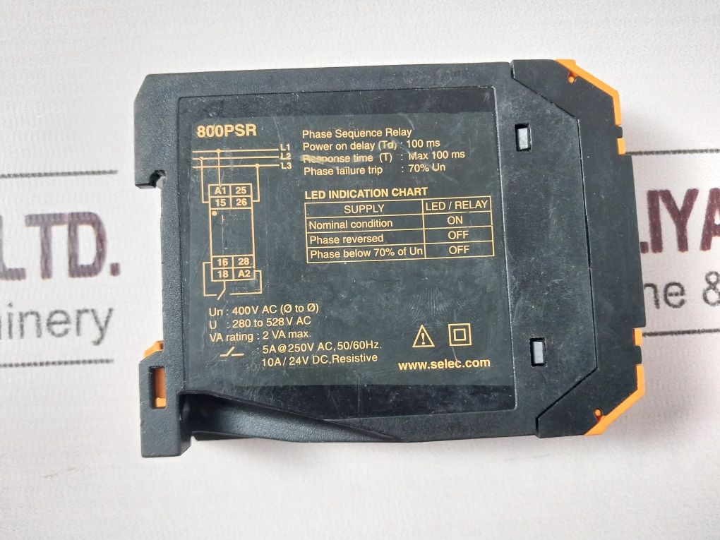 Selec 800Psr Phase Sequence Relay