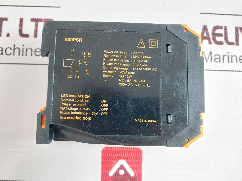 Selec 800Psr Phase Sequence Relay