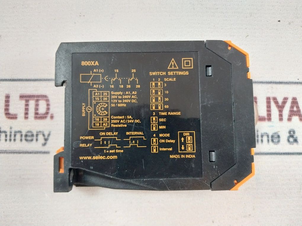 Selec 800Xa Electronic Timer 250V Ac/24V Dc