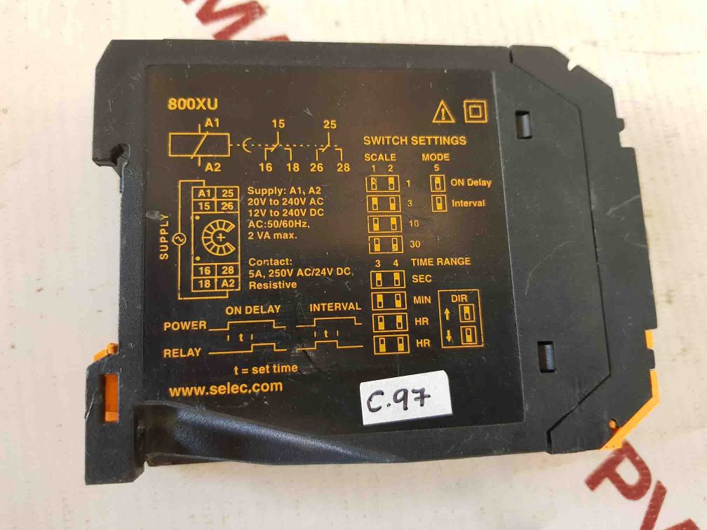Selec 800Xu Timer Relay