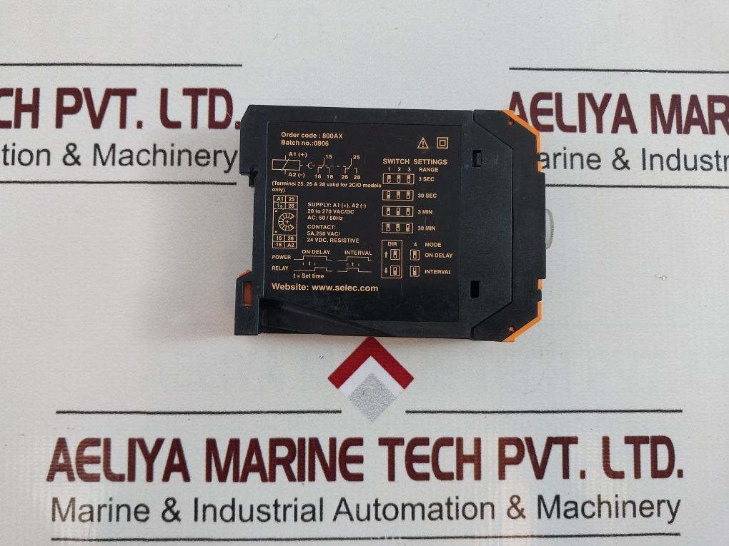 Selectron 800Ax On Delay/Interval Timer