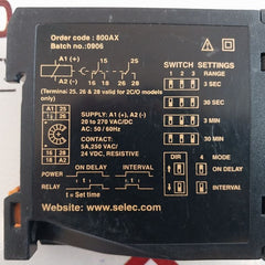 Selectron 800Ax On Delay/Interval Timer