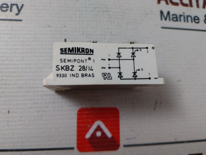 Semikron Skbz 28/14 Controllable Bridge Rectifier Thyristor Module