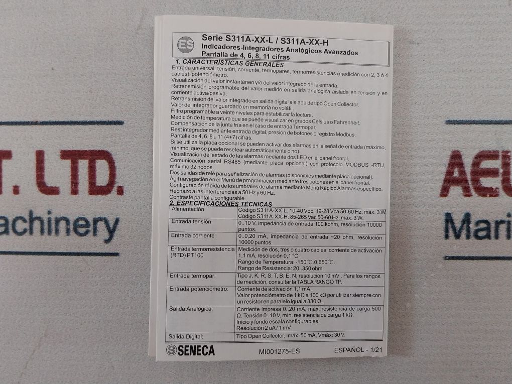 Seneca S311A-4-h Digital Monitor With Universal Input 98-s311A-4-h