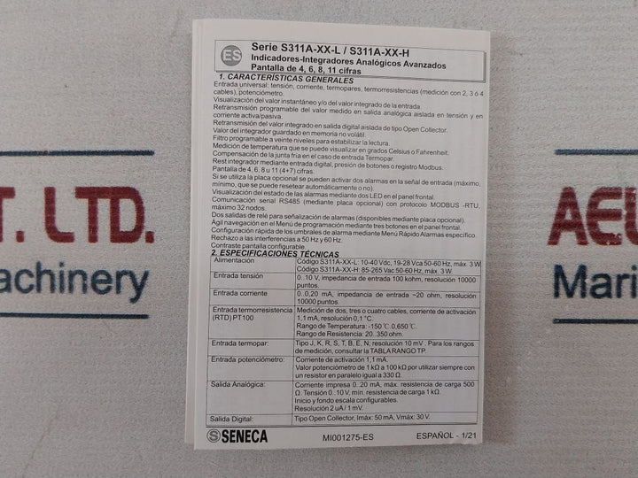 Seneca S311A-4-h Digital Monitor With Universal Input 98-s311A-4-h