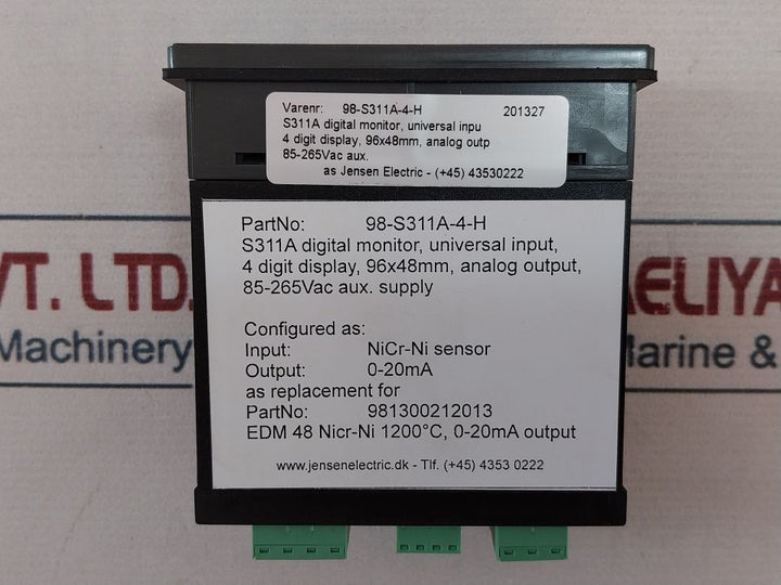 Seneca 98-s311A-4-h Digital Indicator 981300212013 0-20Ma