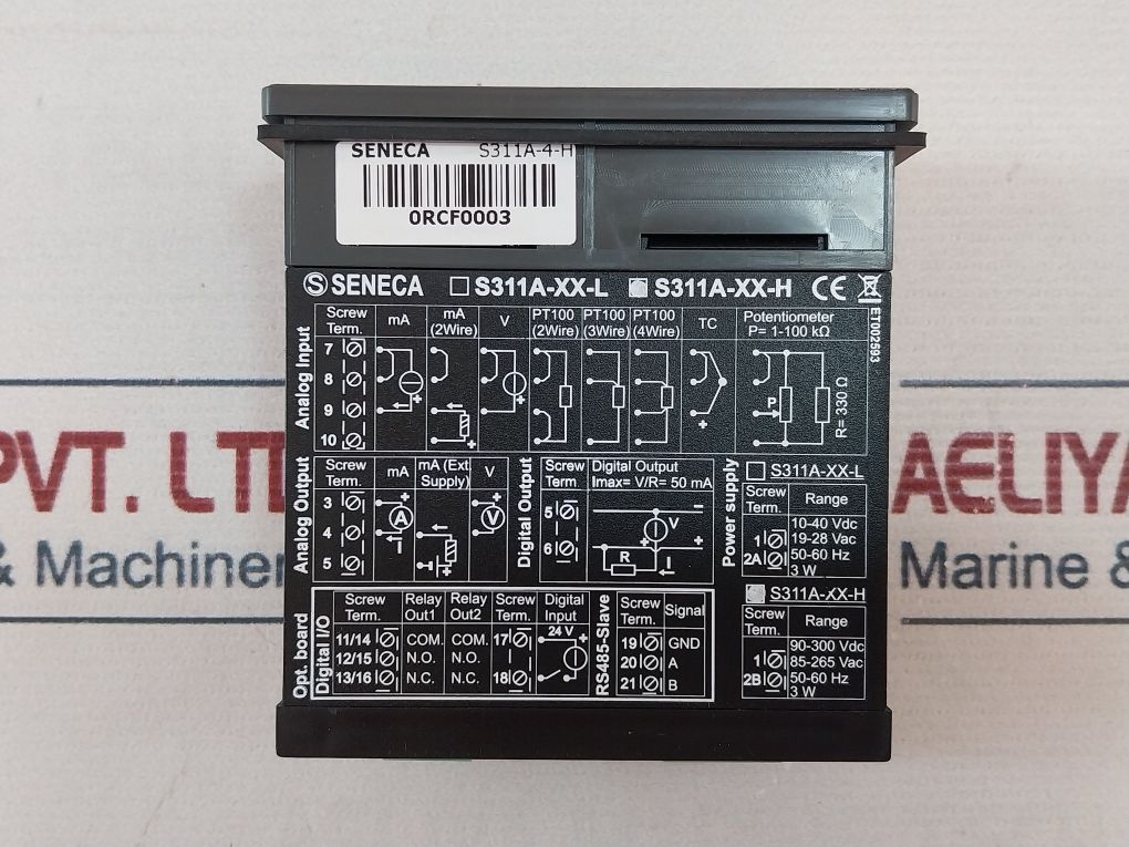 Seneca 98-s311A-4-h Digital Indicator 981300212013 0-20Ma
