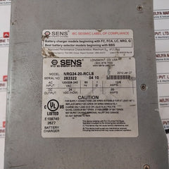 Sens Energenius Nrg24-20-rcls Battery Charger 20Amps 120/208-240 Vac 60Hz