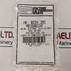 Sensata Carrier Ps80-03-0018 Pressure Switch Hk02Za395A